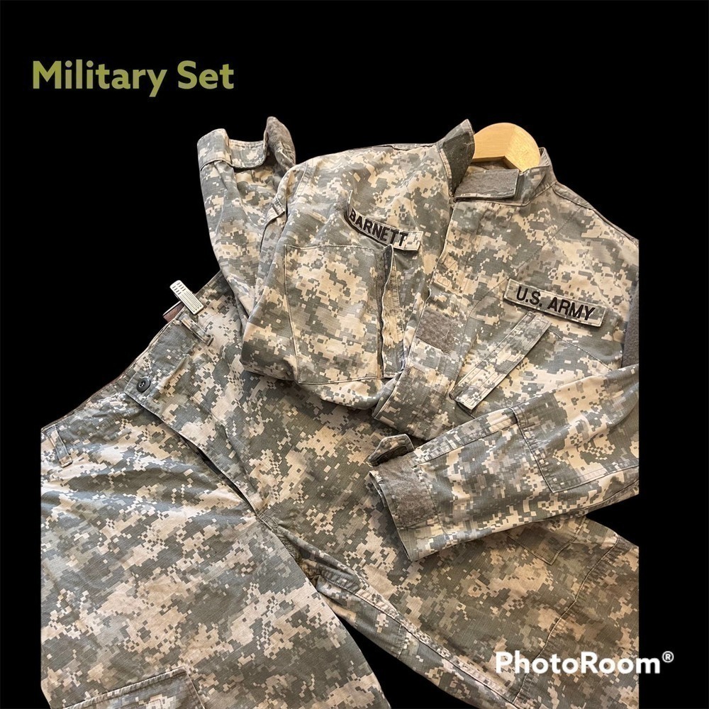 Military Men's Set Jacket/Pants Camouflage Sz L/M